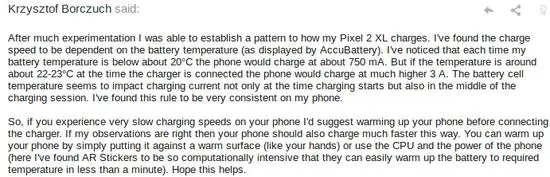 Google расследует: Pixel 2 и Pixel 2 XL медленно заряжаются на холоде