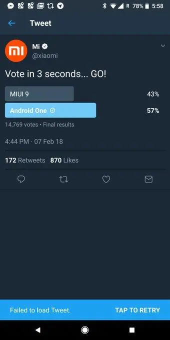 В голосовании Xiaomi оболочка MIUI проиграла голому Android, и оно было удалено