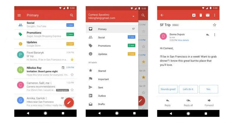 В приложениях Gmail и Gmail GO не нашли разницы по возможностям, но по размеру почти в 2 раза