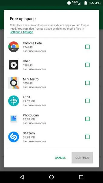 Google Play борется за свободное место на вашем устройстве