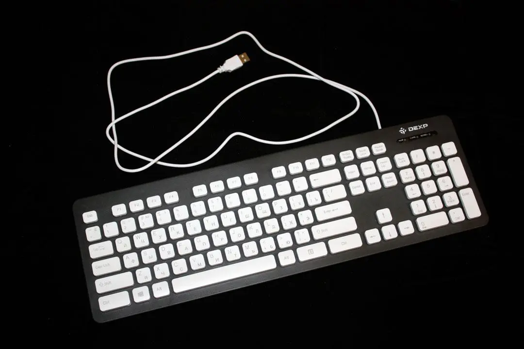 Обзор проводной USB-клавиатуры DEXP K-2001BU
