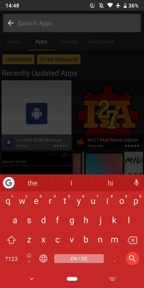 Клавиатура GBoard будет менять цвета в зависимости от активного приложения