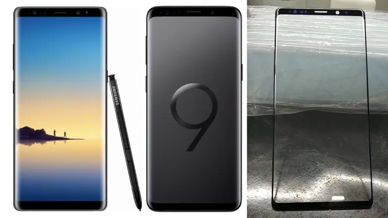 Рамки экрана Samsung Galaxy Note 9 исчезают