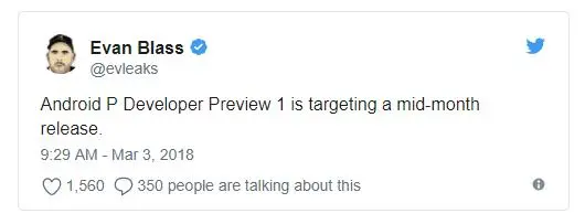 Android P увидим уже через несколько дней, пока Developer Preview