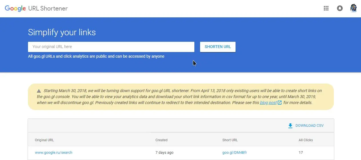 Google закрывает сервис сокращения ссылок goo.gl