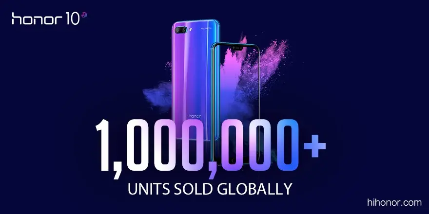 Honor 10 продался миллионным тиражом всего за 1 месяц