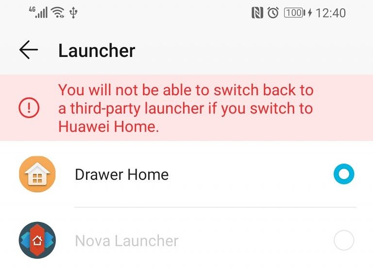 Huawei стала запрещать установку сторонних ланчеров — борется с недобросовестными ритейлерами