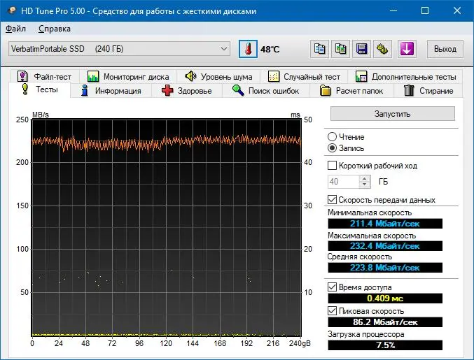 Обзор внешнего SSD Verbatim Store n Go 240 Gb