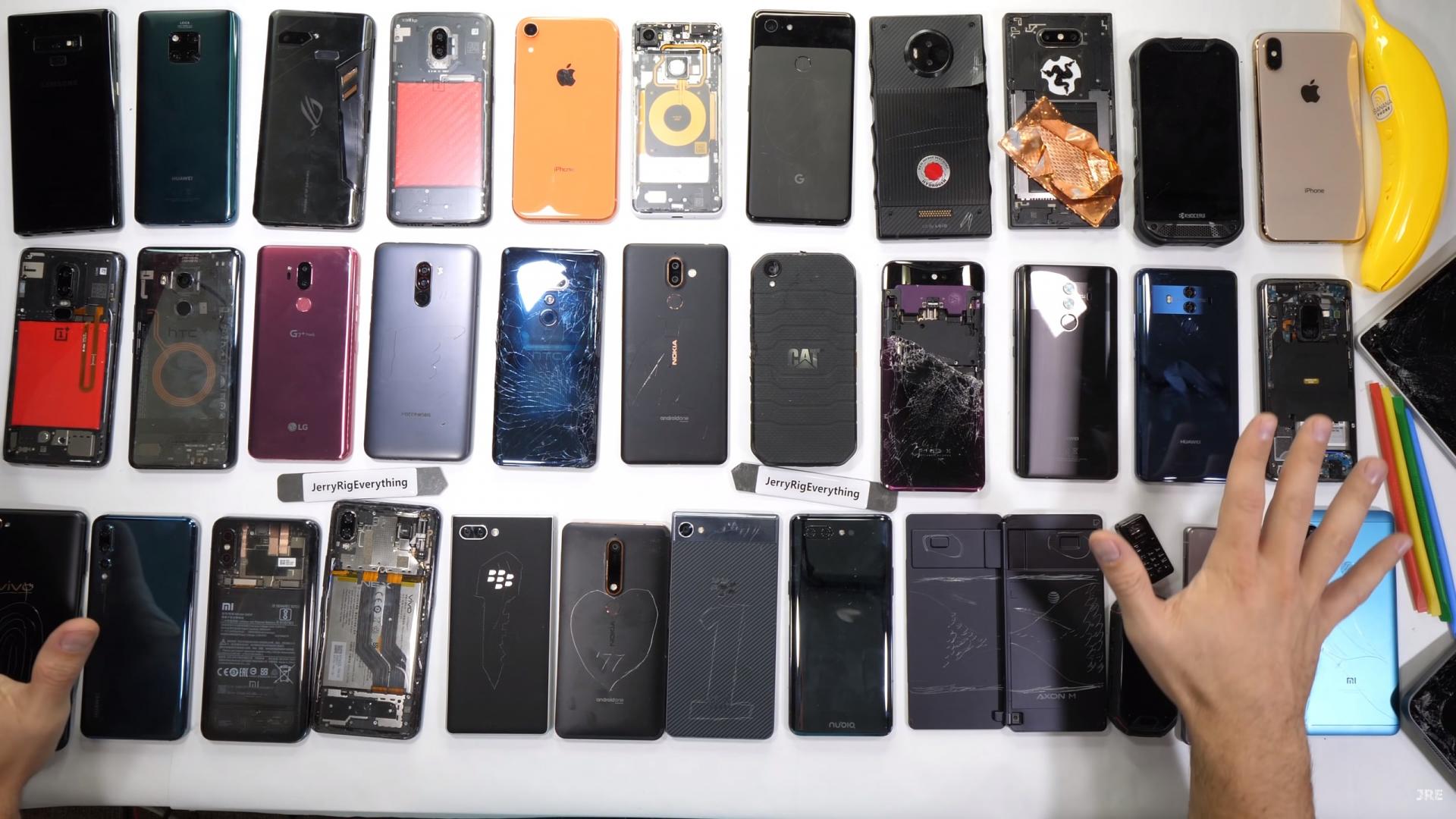 Блогер проверил, какие смартфоны самые хрупкие и самые крепкие. Видео