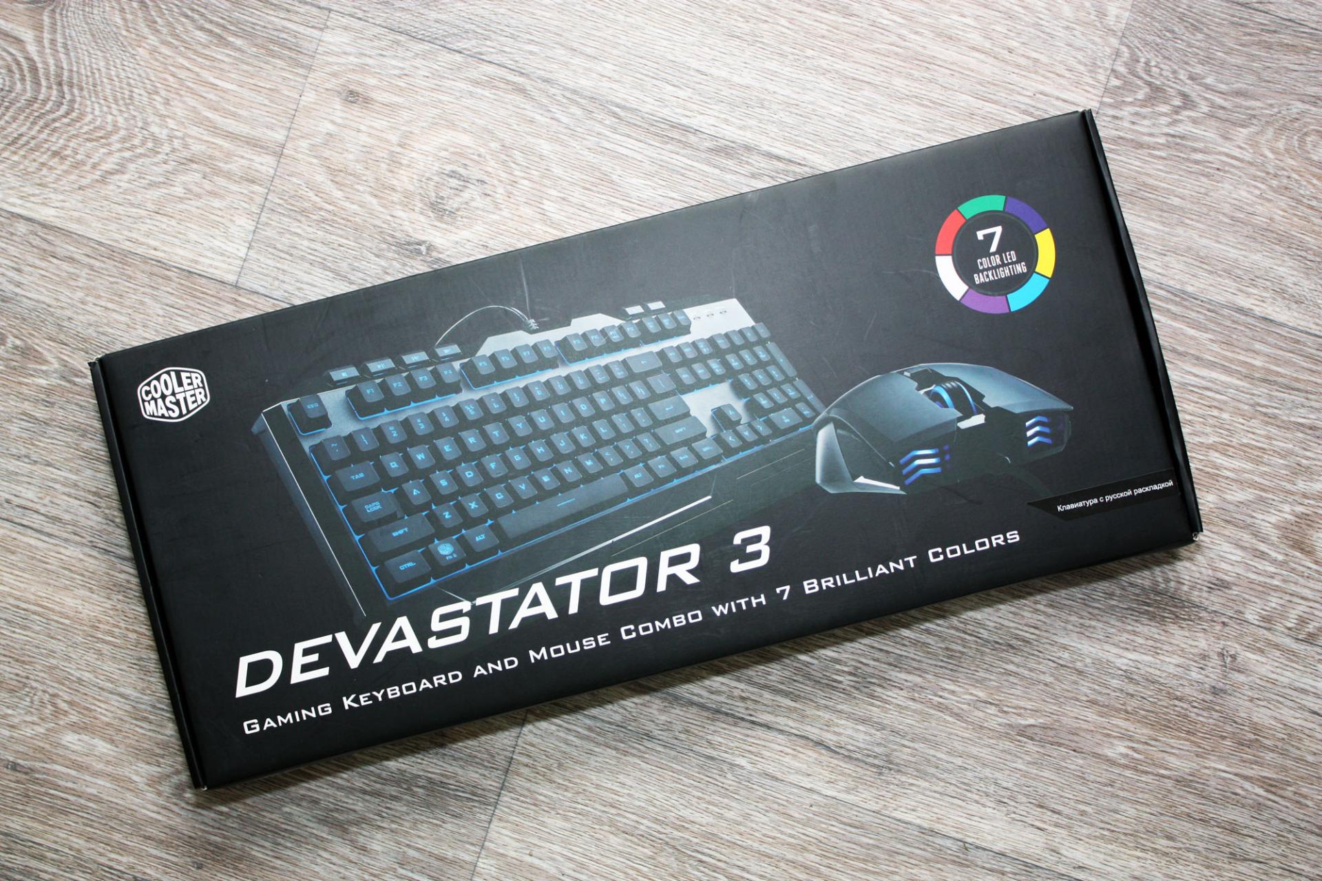 Обзор комплекта из клавиатуры и мыши Cooler Master Devastator 3 Combo Black USB