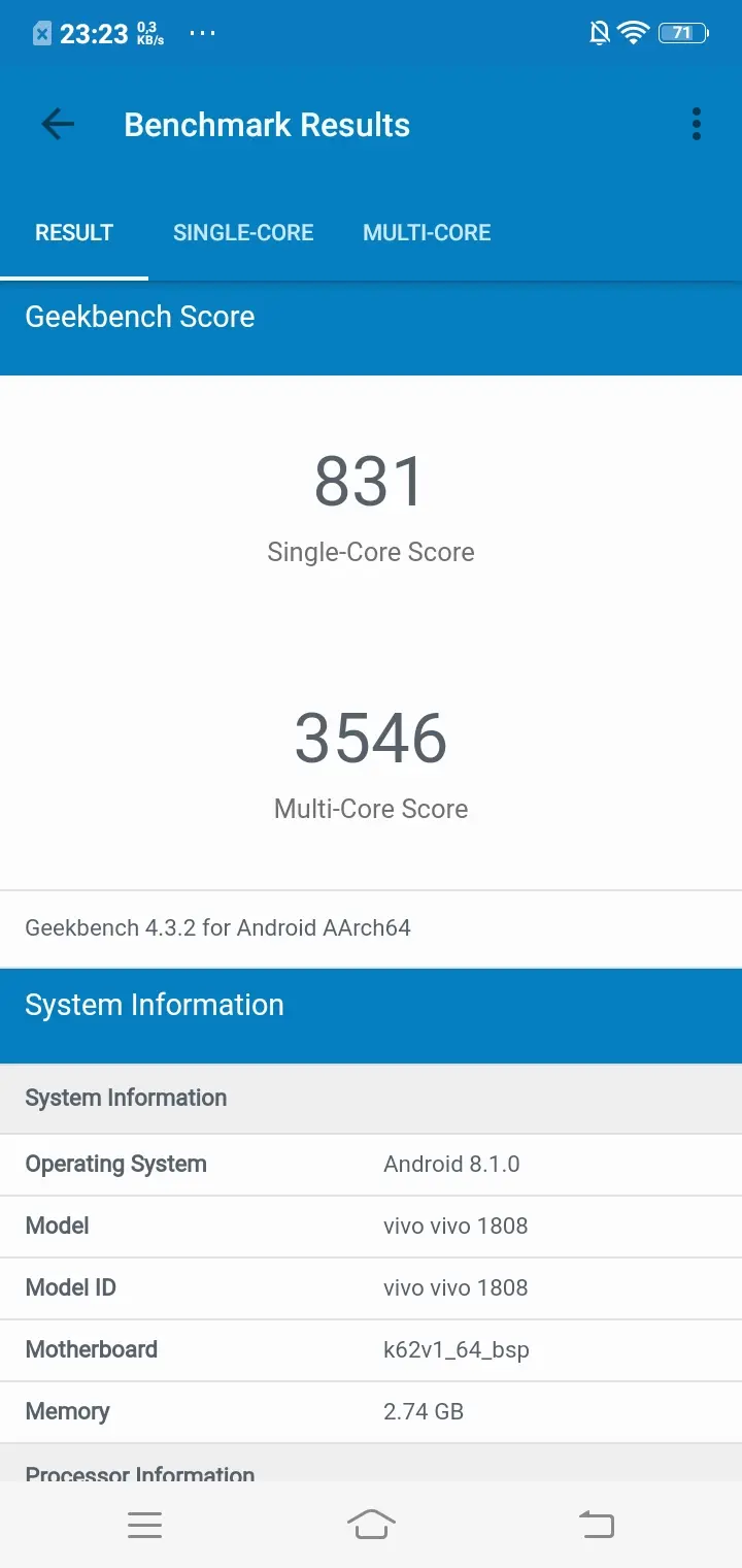 Обзор недорогого смартфона Vivo Y81