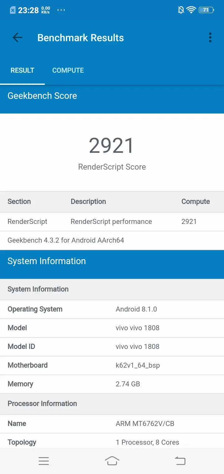 Обзор недорогого смартфона Vivo Y81