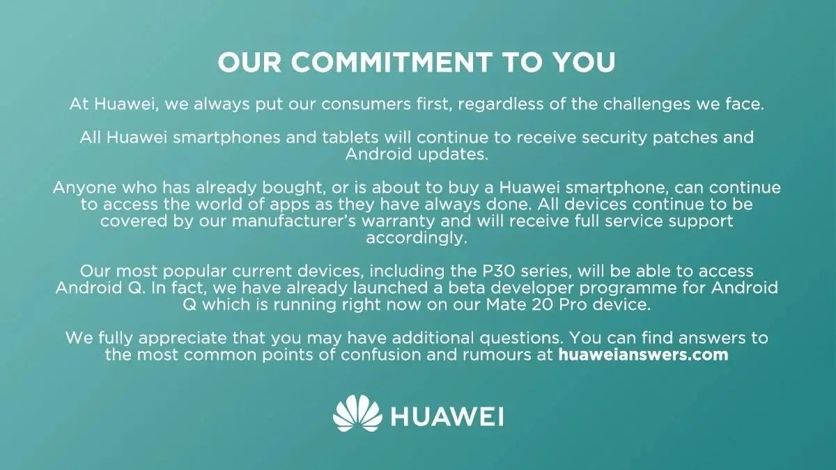 Huawei обещает Android Q для своих смартфонов. Список