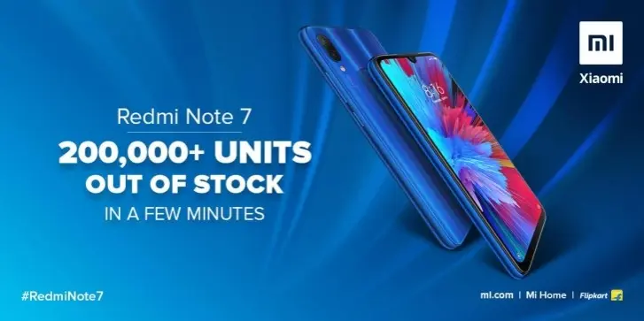 200 тысяч Redmi Note 7 за несколько минут. Xiaomi как обычно