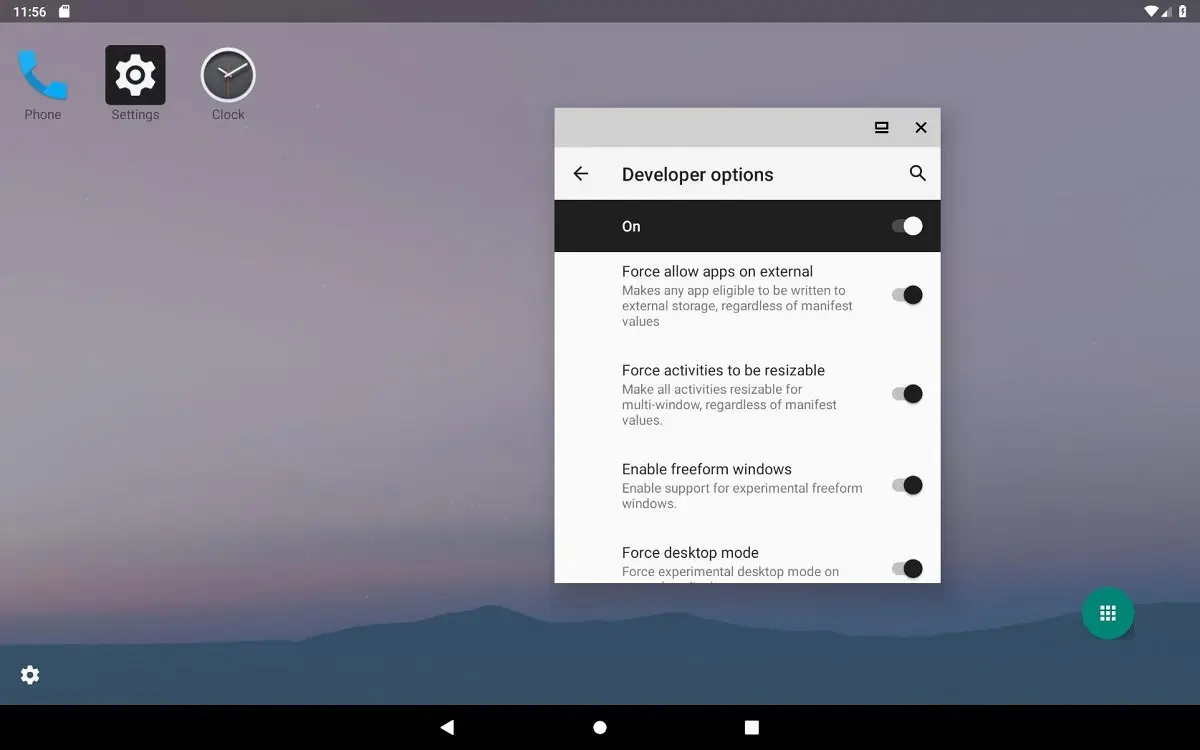 Android Q будет на половину настольным