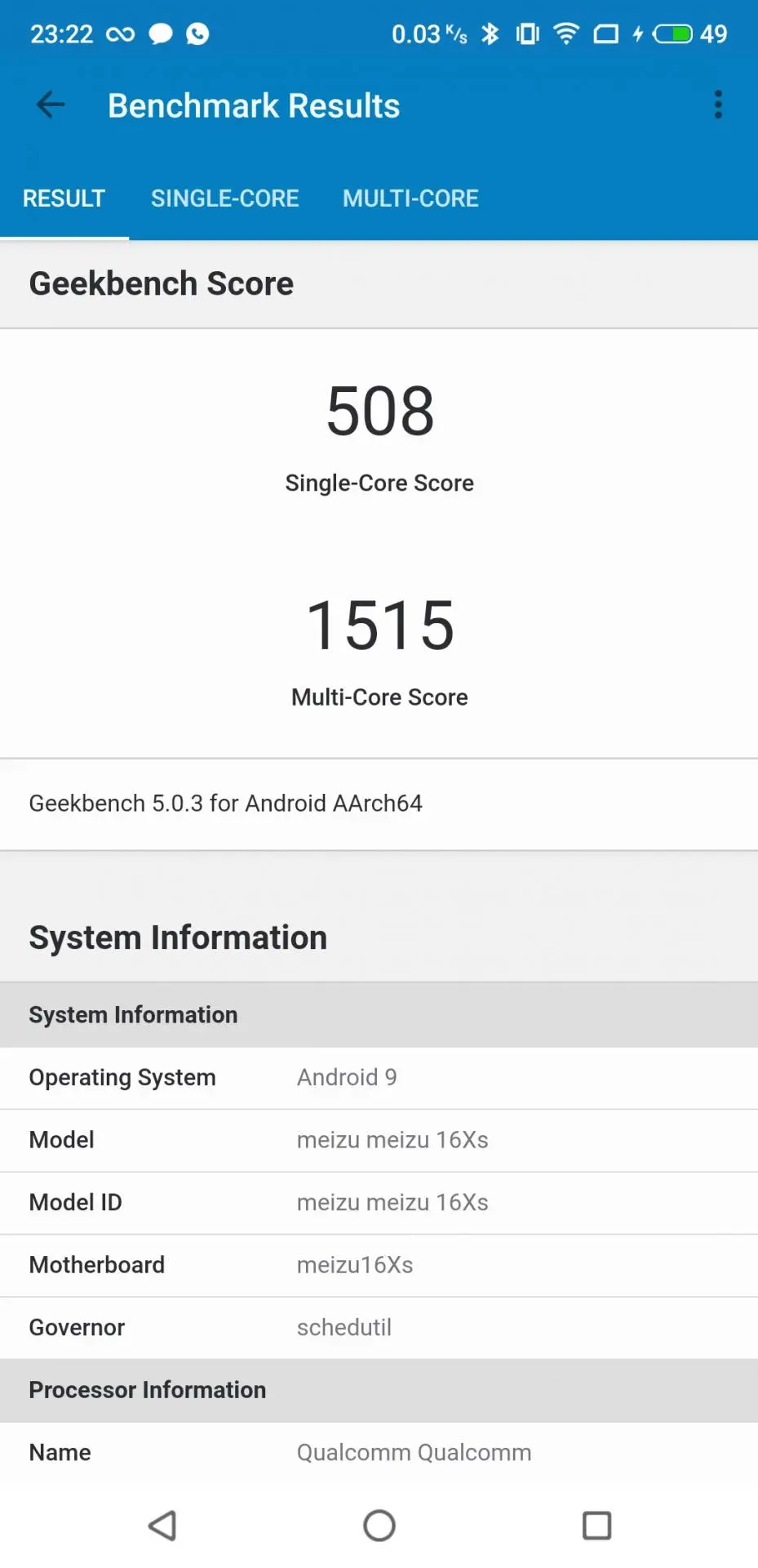 Обзор смартфона Meizu 16xs