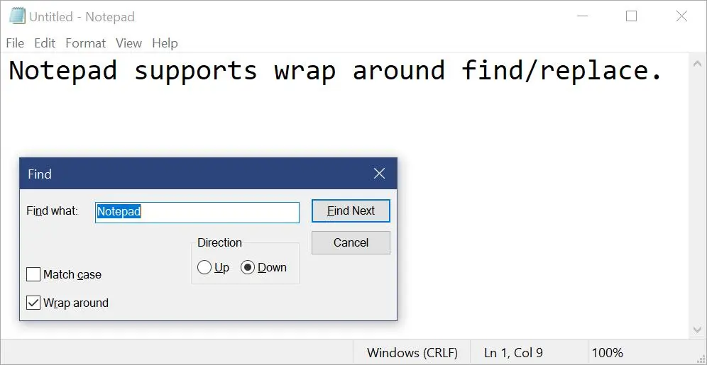 Блокнот (notepad.exe) Windows 10 стал отдельным приложением в Store и обновился