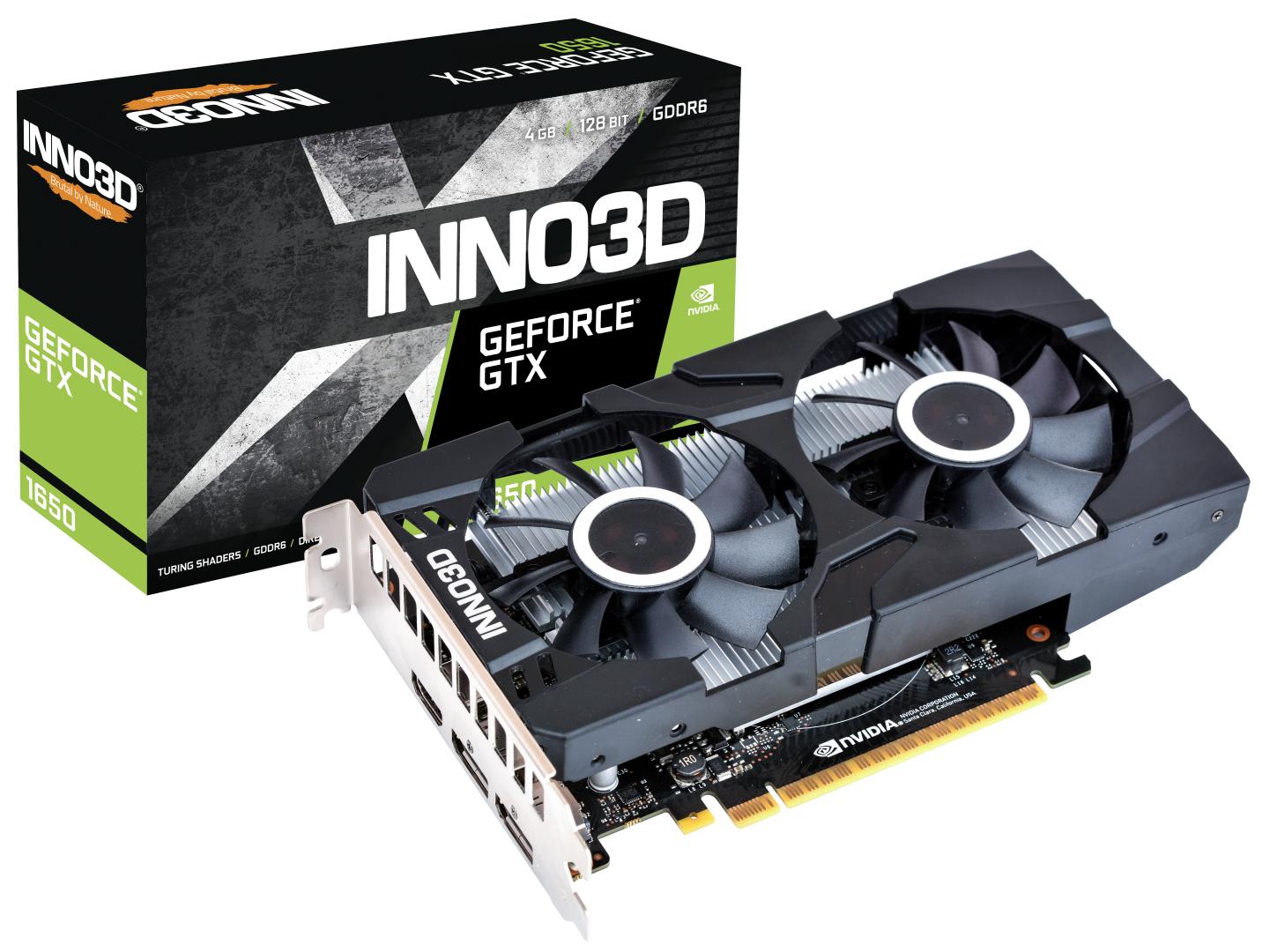 INNO3D пополнила линейку видеокарт ещё двумя: GeForce GTX 1650 D6 TWIN X2 OC + COMPACT