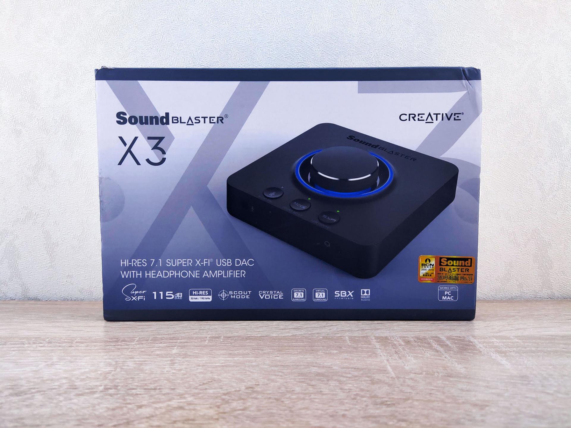 Обзор внешней звуковой карты Creative Sound Blaster X3