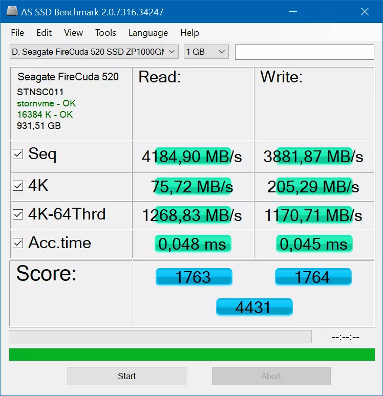 Тест-драйв SSD NVMe Seagate Firecuda 520, 1 Тб