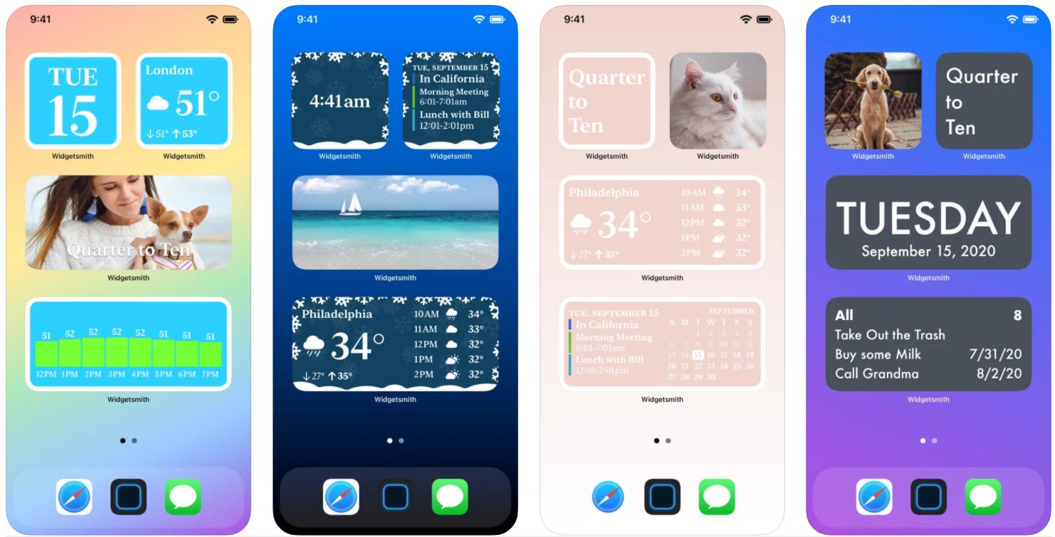 Рабочий стол айфон с виджетами widgetsmith
