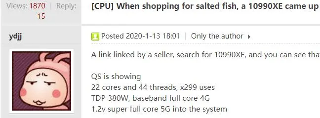 Intel готовит 22-ядерный Core i9-10990XE?