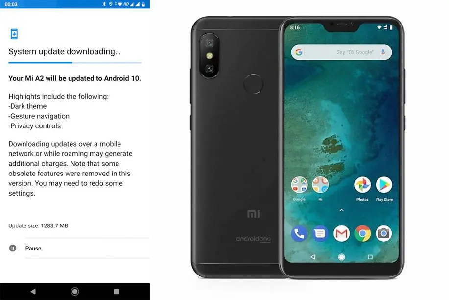 Xiaomi Mi A2 обновляется до Android 10, но не совсем удачно