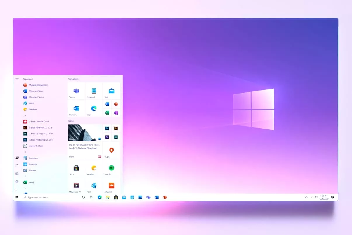 Microsoft показывает меню Пуск Windows 10 в стиле Windows X