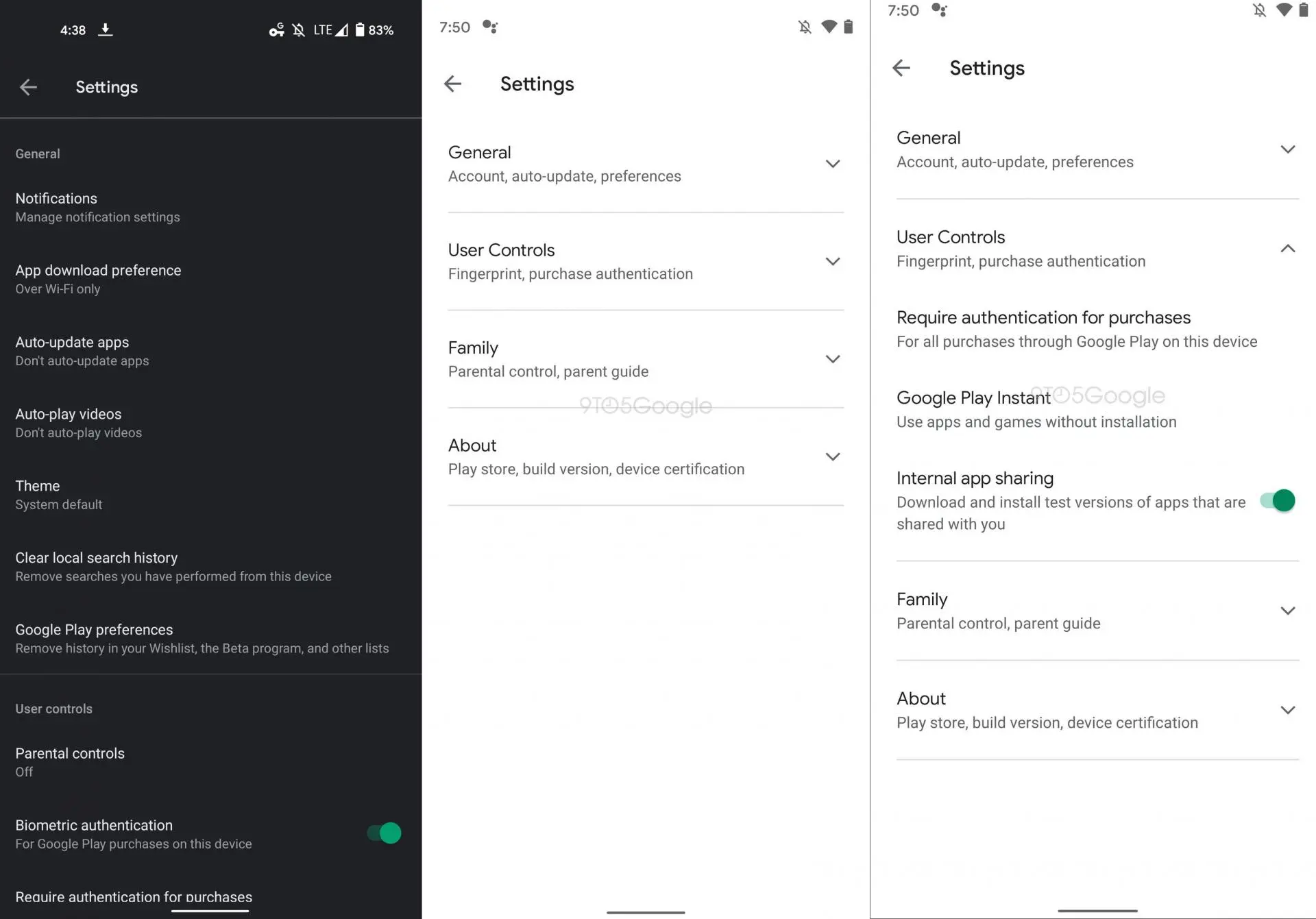 В обновлении фирменного магазина Google Play Store ожидается совсем иная структура меню