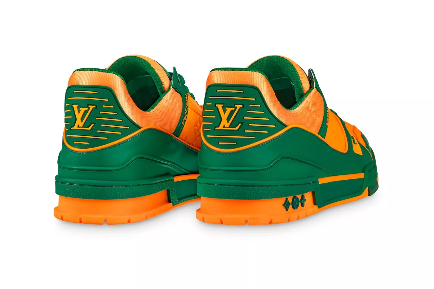 Louis Vuitton сочетает зелёный и оранжевый в кроссовках LV Trainer