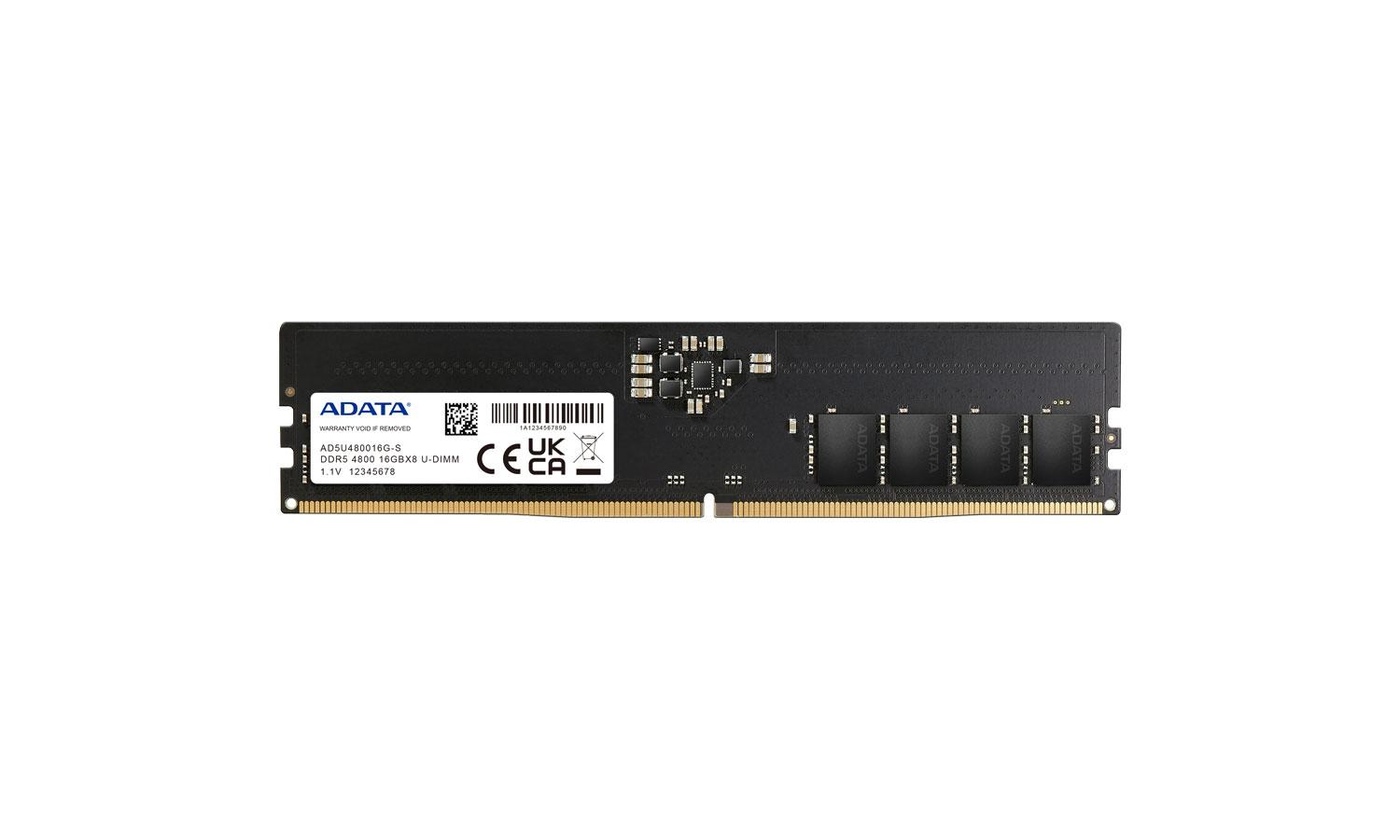 ADATA анонсирует модули памяти DDR5-4800 