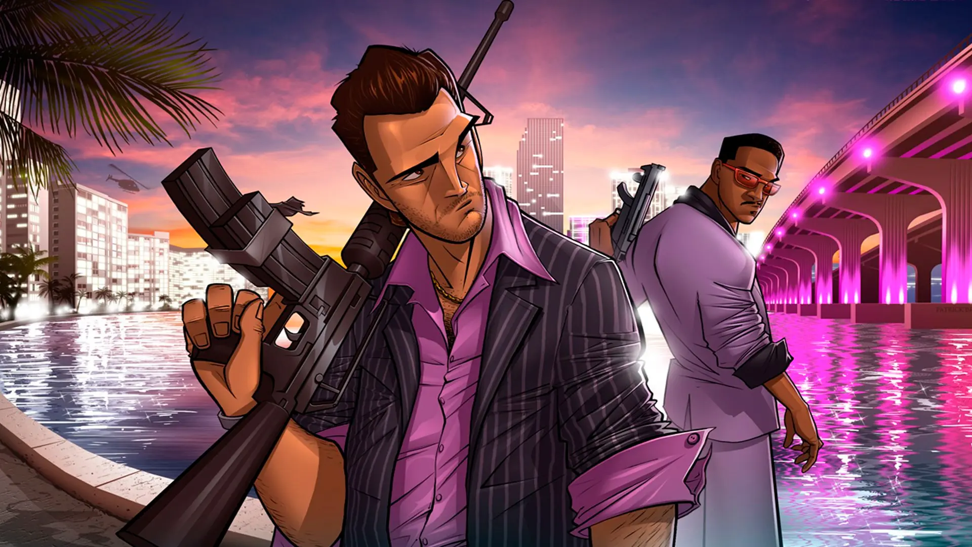 Российский художник опубликовал собственный арт из GTA Vice City. Именно так он видит ремастер