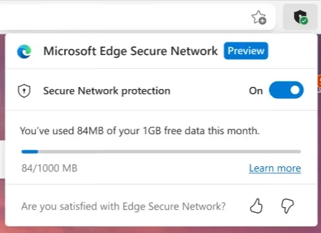 Браузер Microsoft Edge скоро получит встроенный быстрый VPN