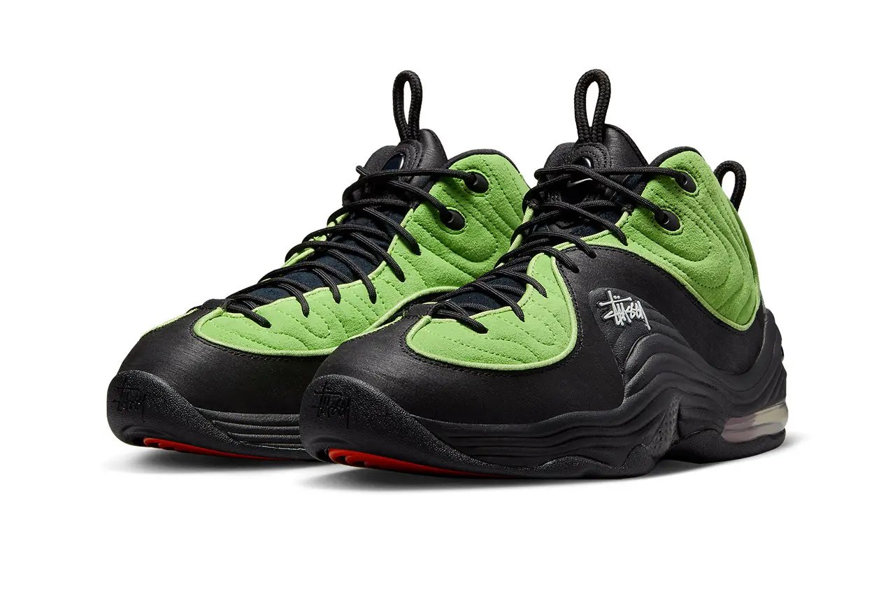 Кроссовки Stussy x Nike Air Max Penny 2 вышли в чёрно-зелёном исполнении