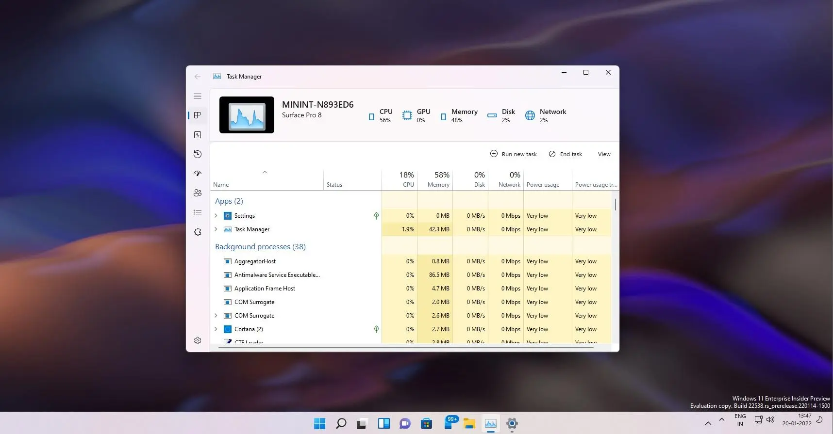 Windows 11 скоро получит обновлённый менеджер процессов