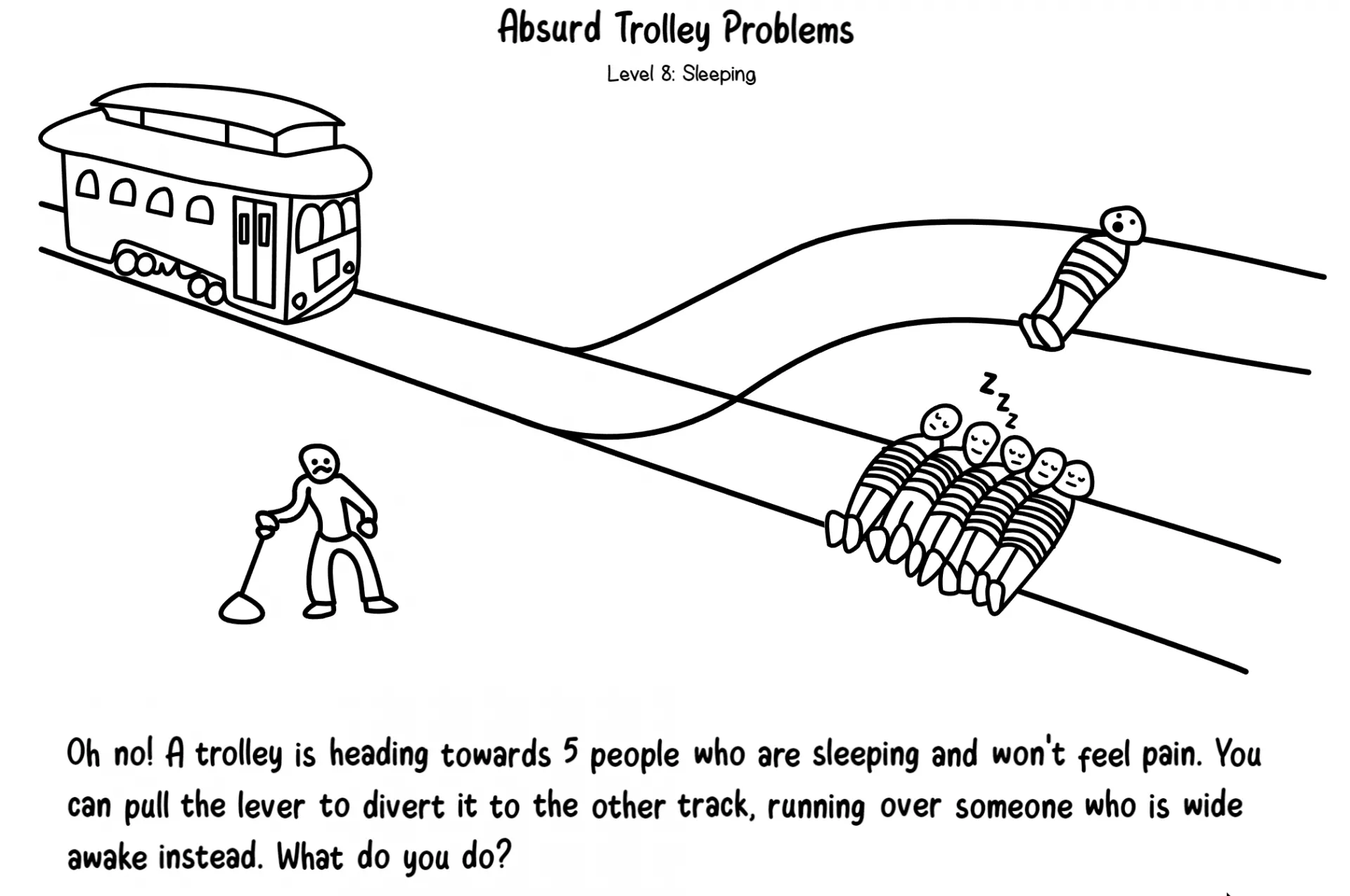 Absurd Trolley Problems — абсурдная игра, чтобы занять время и повеселиться