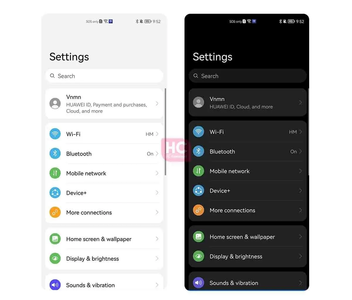 EMUI 12 / Android 13 Beta: где лучше меню настроек?
