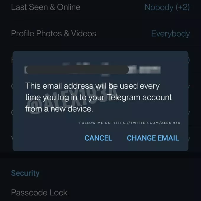 Telegram, похоже, готовится дать привязку email к аккаунтам