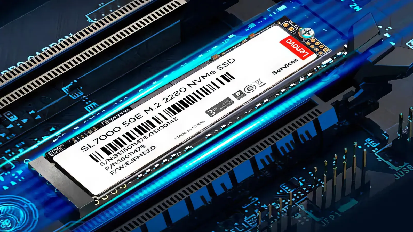Lenovo выпускает очень быстрый SSD SL7000 50E. Скорости до 12,4 Гб/с