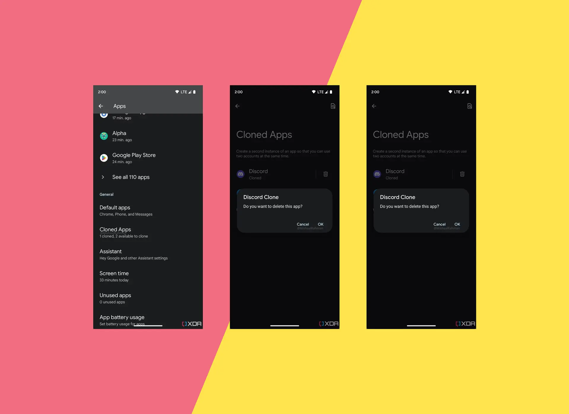 В Android 14 появиться возможность клонирования приложений