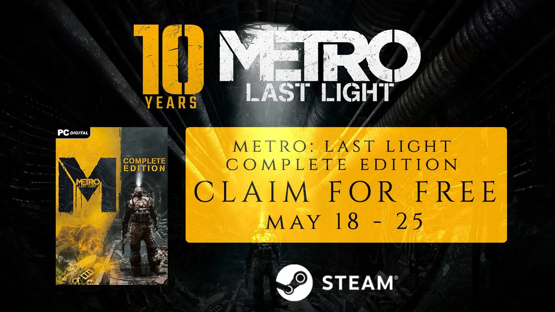 В Steam проходит бесплатная раздача Metro: Last Light