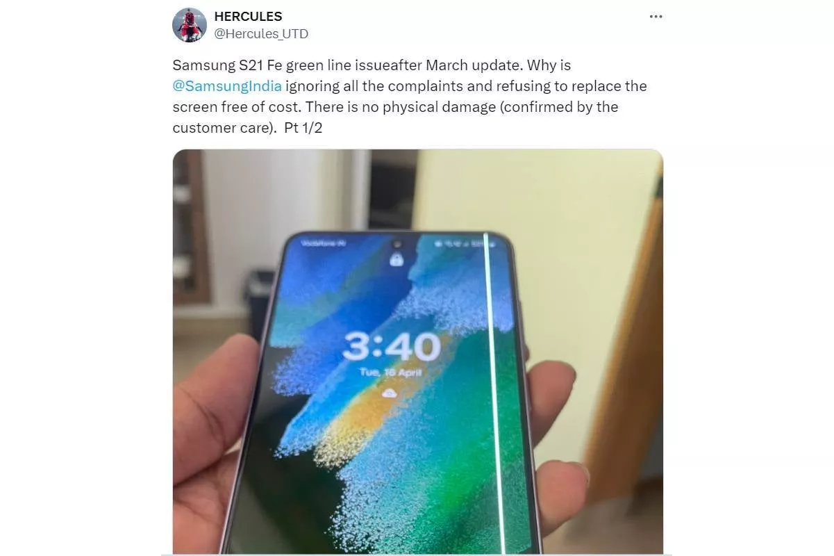 У смартфонов Samsung проблемы с экраном после установки обновления