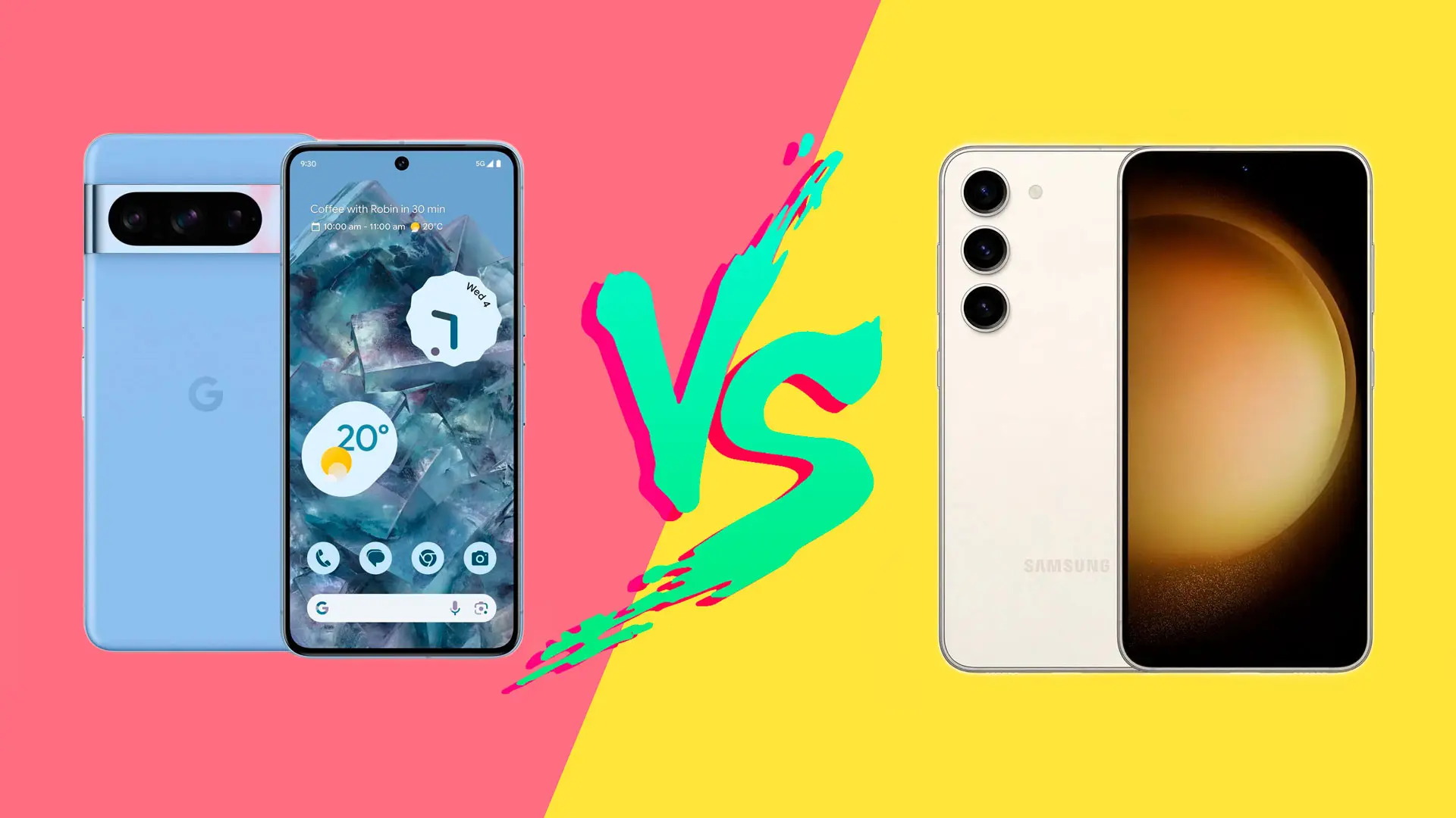 Pixel 8 против Samsung Galaxy S23 – битва флагманов с небольшим дисплеем