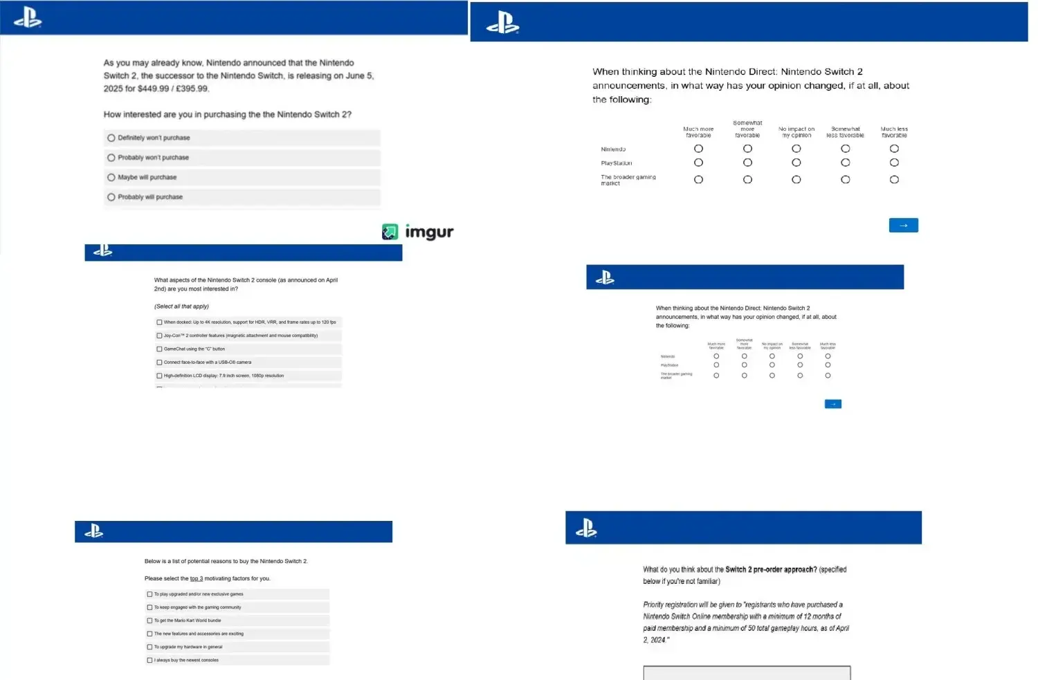 Sony проводит опрос о Nintendo Switch 2: что планирует бренд?