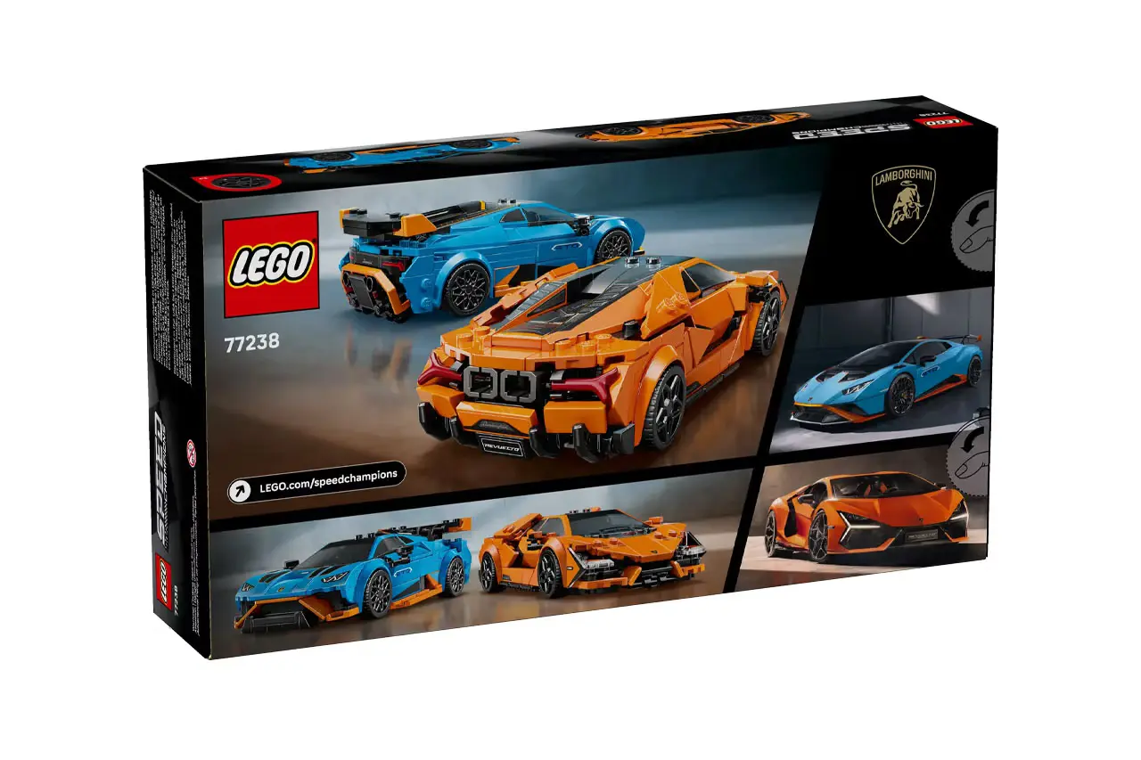 Набор LEGO 76926: собери Lamborghini Revuelto и Huracán STO для своей коллекции