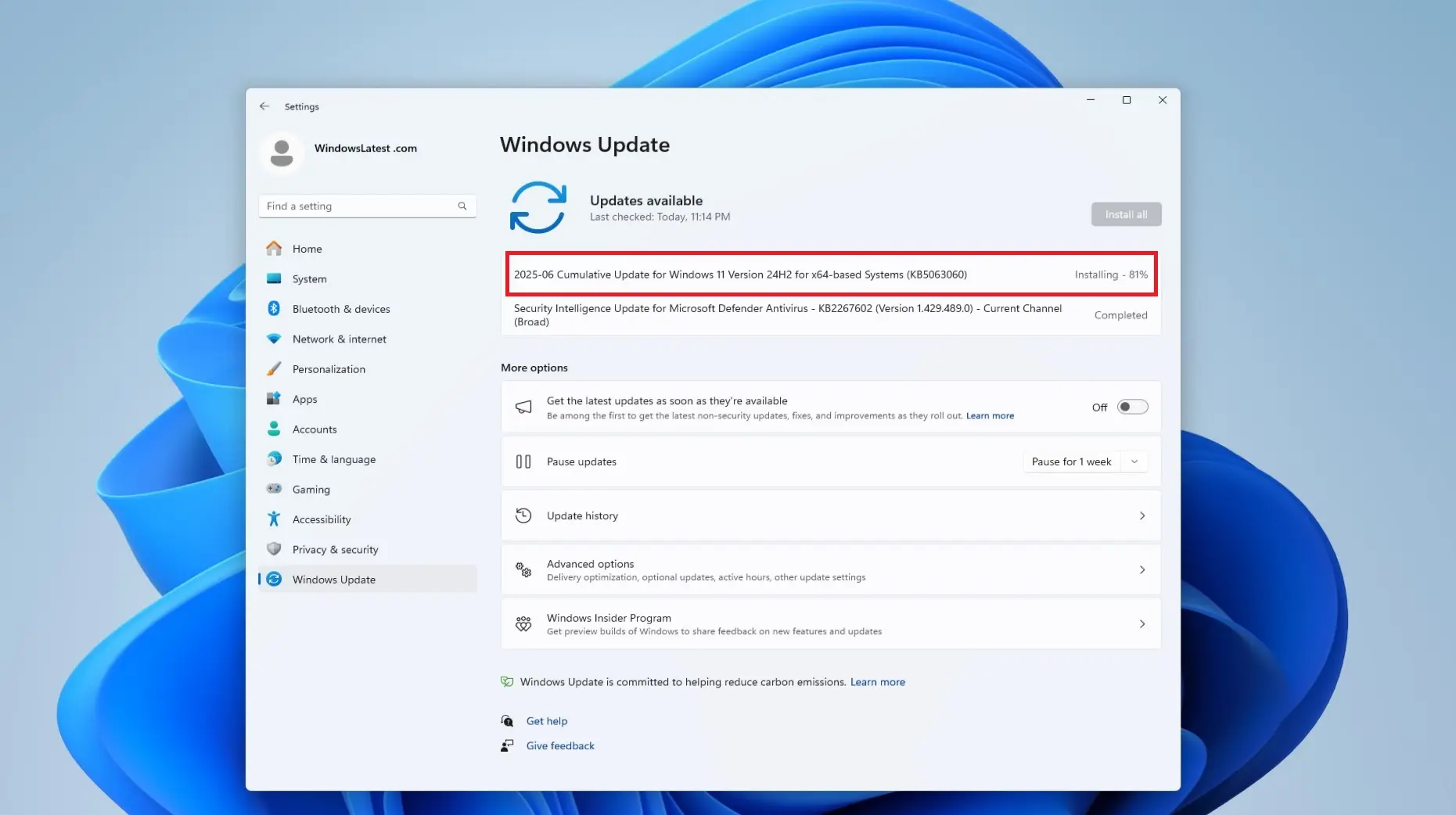 Ошибки KB5063060 Windows 11: 0×80070306, 0x800f0991 и другие