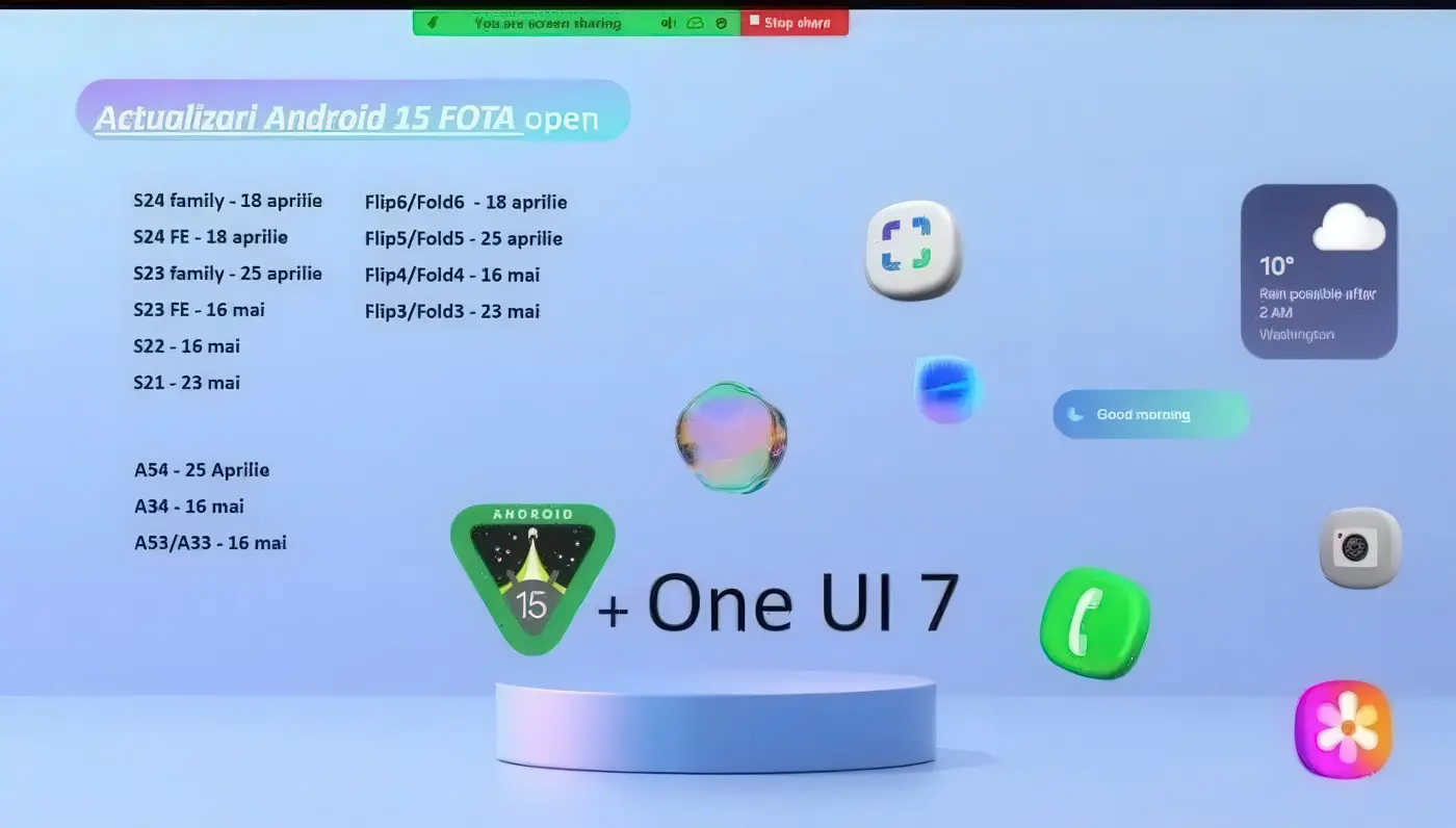 Samsung One UI 7: график обновлений Android 15 для Galaxy в 2025 году