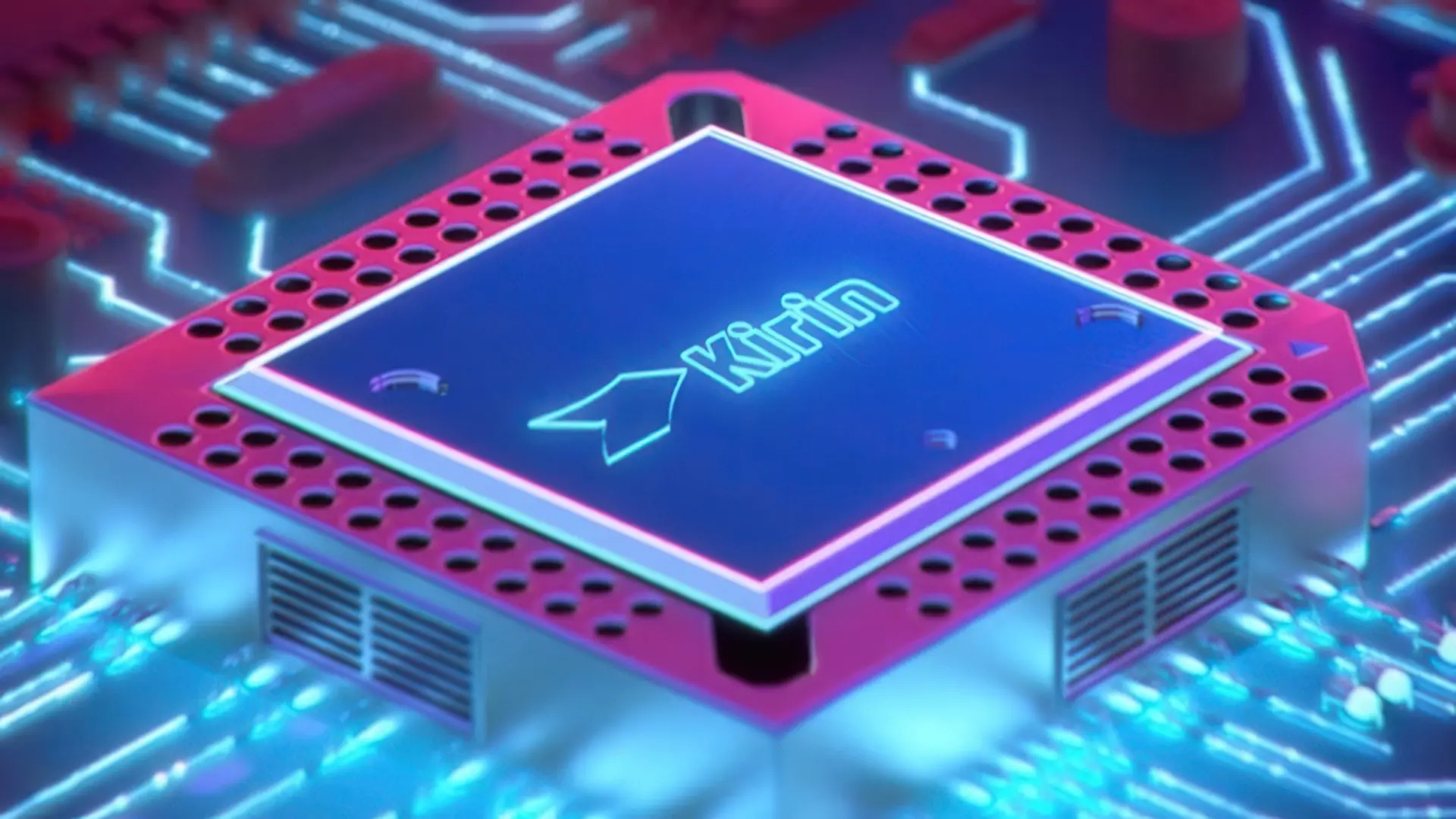 Изображение процессора Kirin на печатной плате