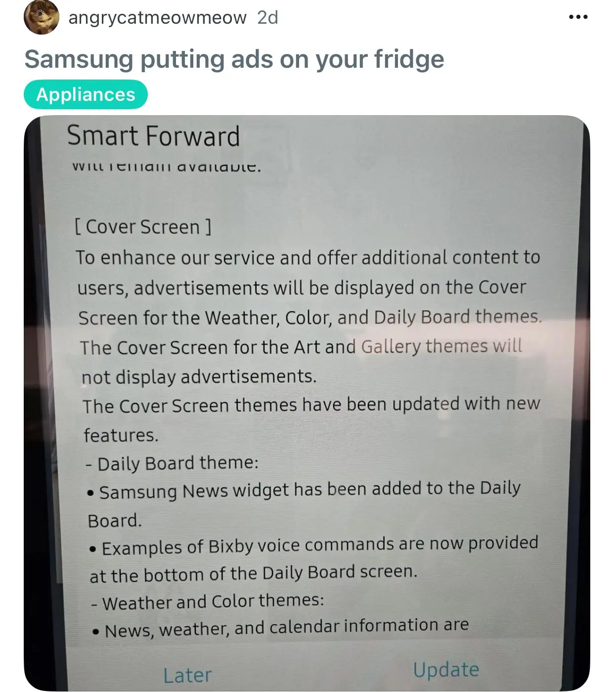 Холодильник показывает рекламу: как Samsung превратила премиум-технику в билборд