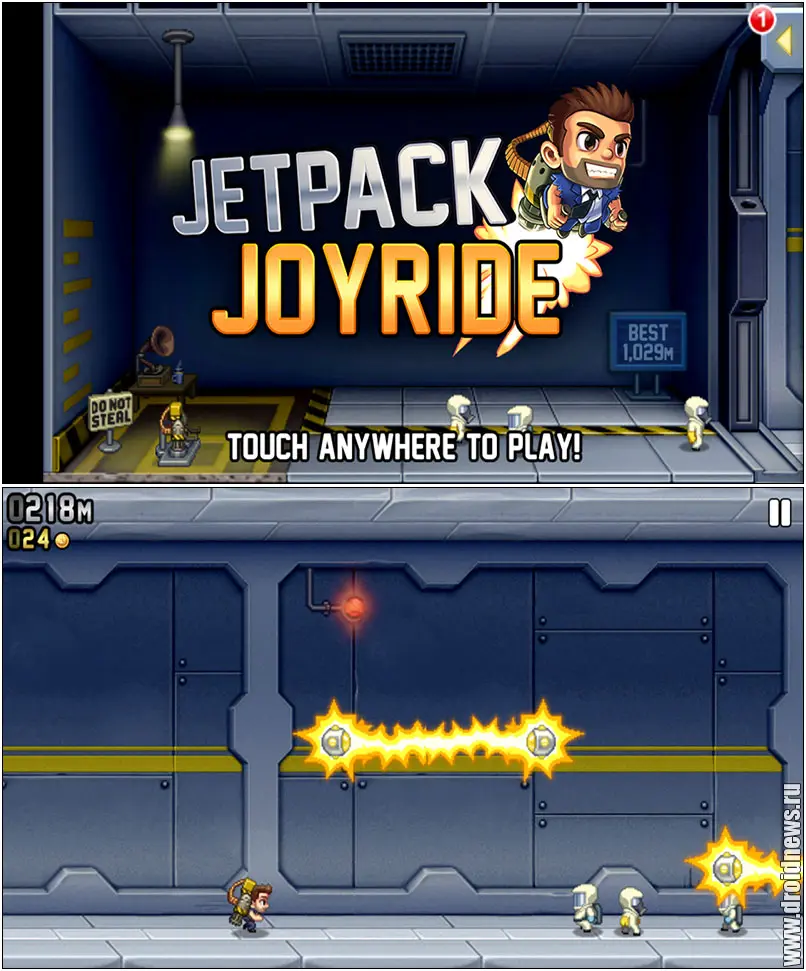 Jetpack Joyride - очередная качественная игра от создателей Fruit Ninja